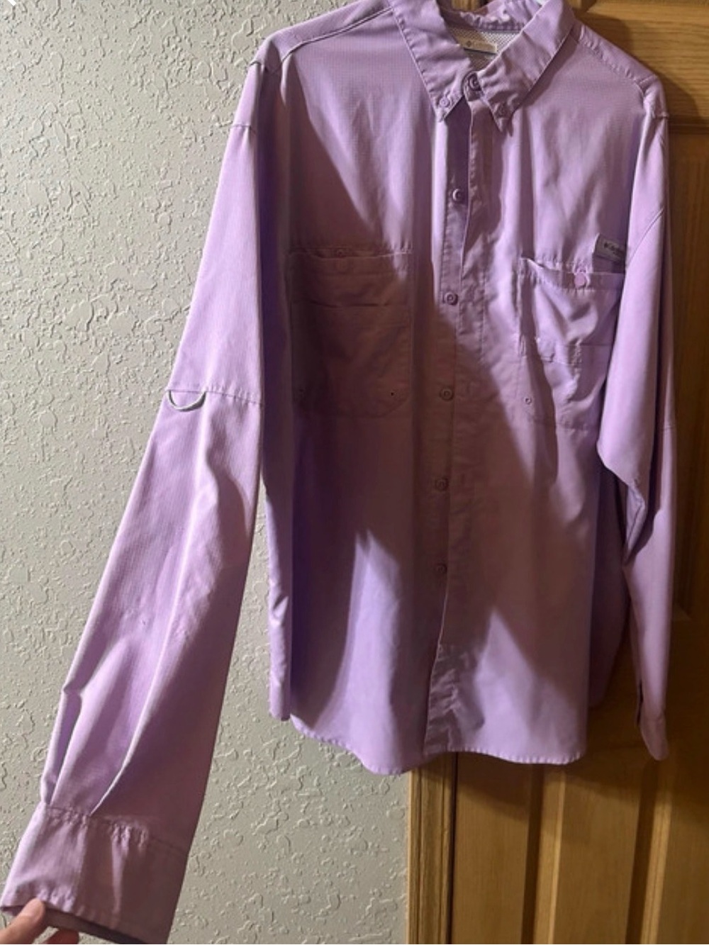 Columbia Lavender Long-Sleeve Button-Down Shirt